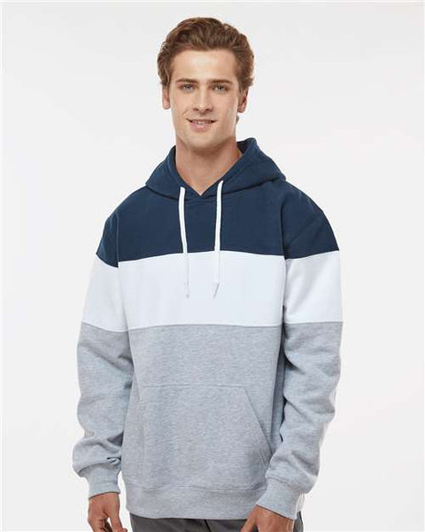 VARSITY FLEECE COLORBLOCK CUSTOMIZABLE HOODED SWEATSHIRT