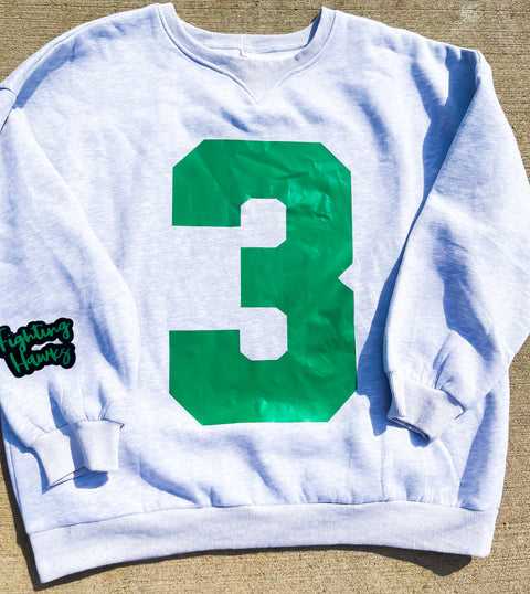 OVERSIZED NUMBER WITH PERSONALIZED BACK