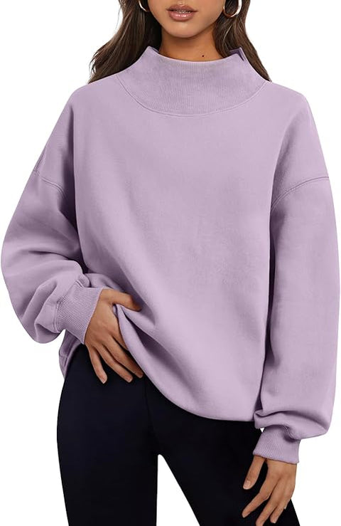 CUSTOMIZABLE MOCK TURTLENECK SWEATSHIRT