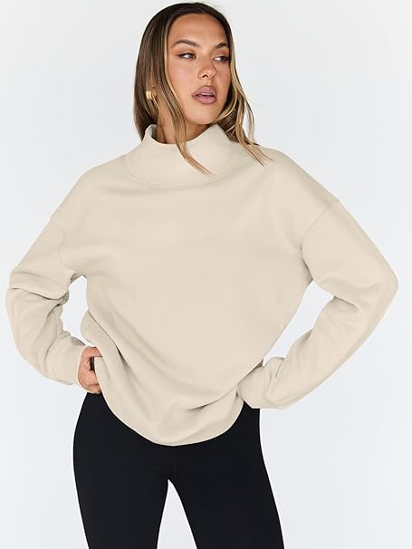 CUSTOMIZABLE MOCK TURTLENECK SWEATSHIRT