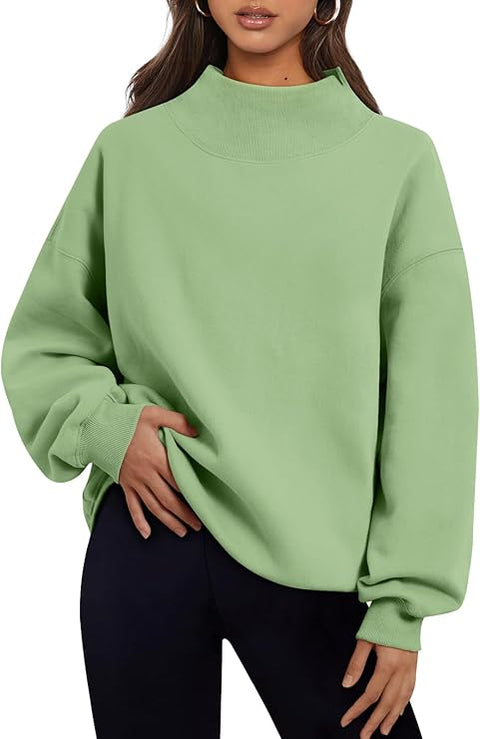 CUSTOMIZABLE MOCK TURTLENECK SWEATSHIRT