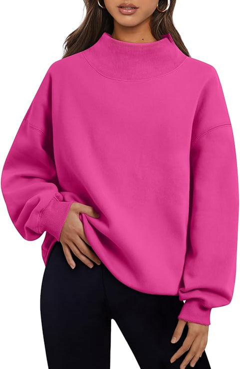 CUSTOMIZABLE MOCK TURTLENECK SWEATSHIRT