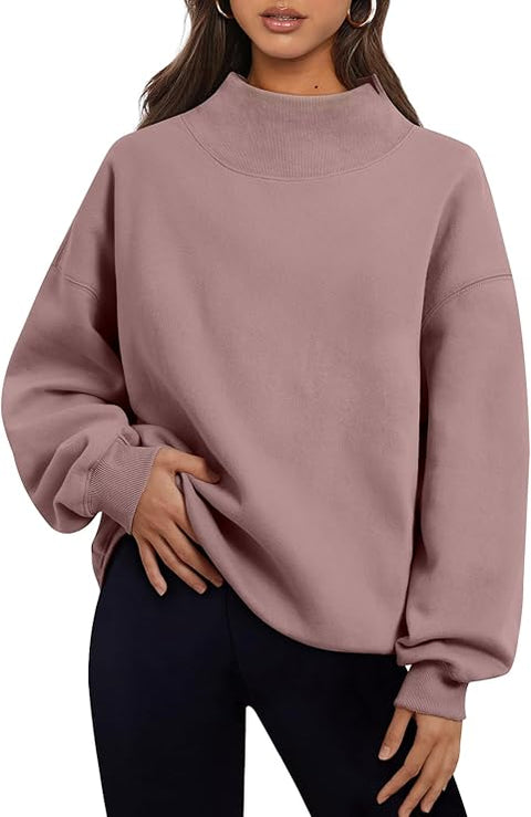 CUSTOMIZABLE MOCK TURTLENECK SWEATSHIRT