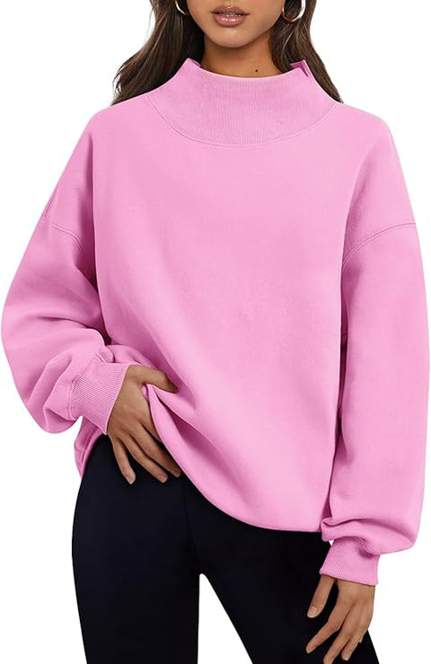 CUSTOMIZABLE MOCK TURTLENECK SWEATSHIRT