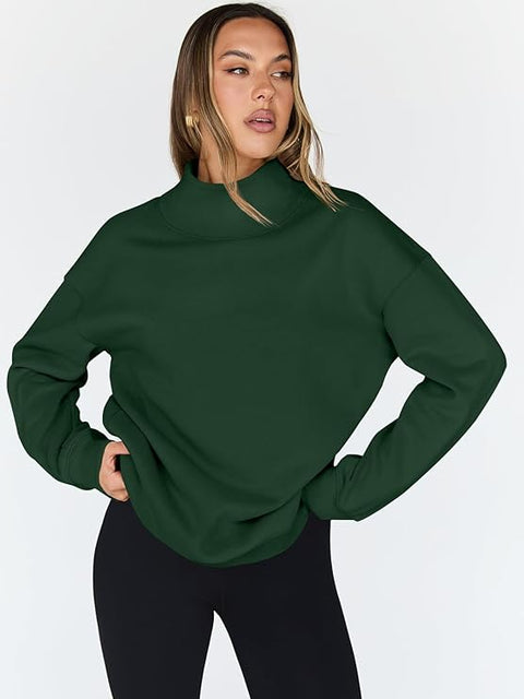 CUSTOMIZABLE MOCK TURTLENECK SWEATSHIRT