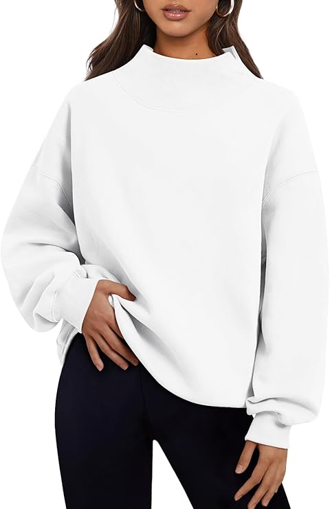CUSTOMIZABLE MOCK TURTLENECK SWEATSHIRT