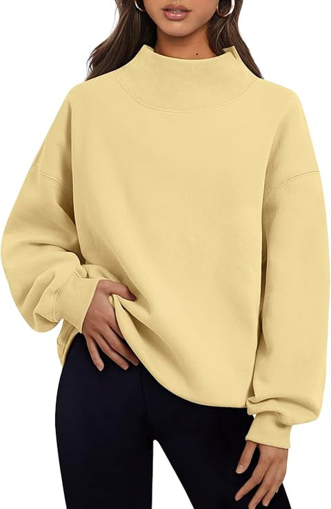 CUSTOMIZABLE MOCK TURTLENECK SWEATSHIRT
