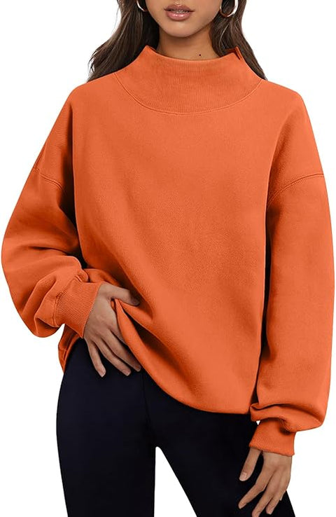 CUSTOMIZABLE MOCK TURTLENECK SWEATSHIRT