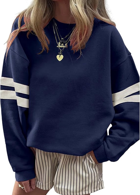 CUSTOMIZABLE VARSITY SCHOOL SPIRIT DROP SHOULDER SWEATSHIRT