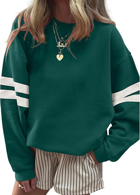 CUSTOMIZABLE VARSITY SCHOOL SPIRIT DROP SHOULDER SWEATSHIRT