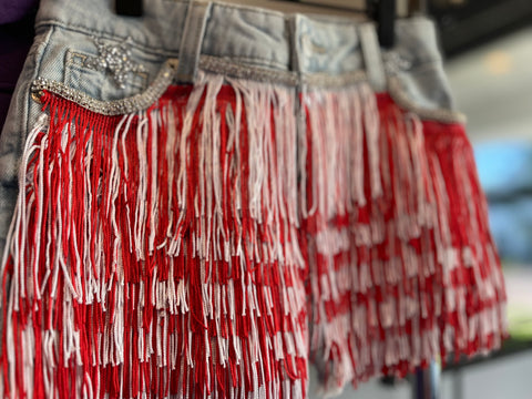 CUSTOMIZED FRINGE SHORTS