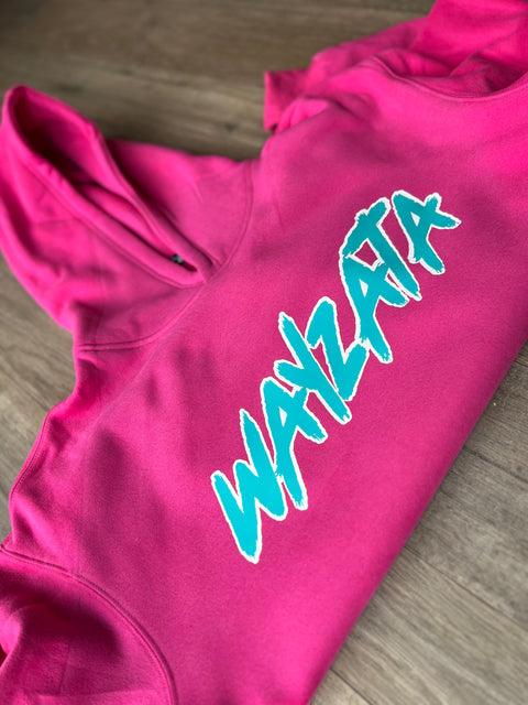 CUSTOMIZED PINK DRIPPY HOODIE