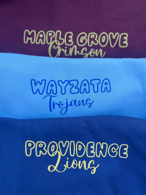 CUSTOMIZED BOLD BACK SPIRIT HOODIES - Youth Sizes