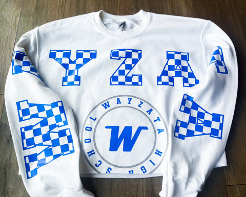 CUSTOMIZABLE CHECKERED CROPPED CREW