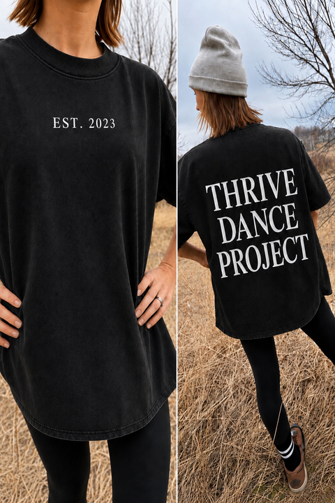 ADULT OVERSIZED STONEWASHED TEE - Customizable