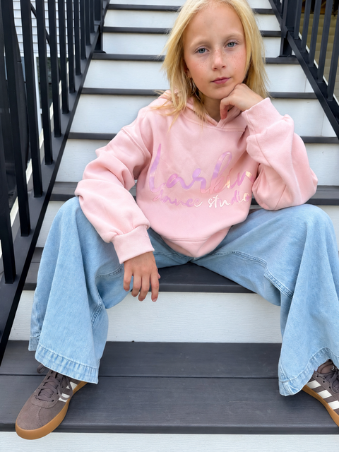 CUSTOMIZED PINK PEARL VINYL HOODIE