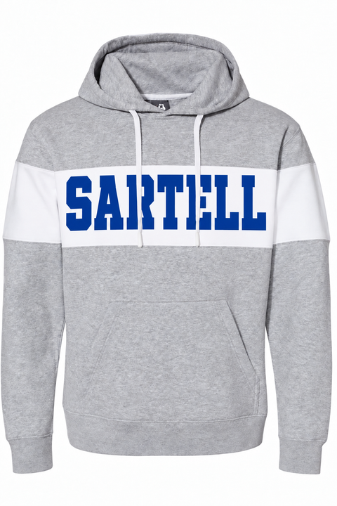 VARSITY FLEECE COLORBLOCK CUSTOMIZABLE HOODED SWEATSHIRT
