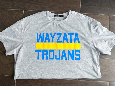 OVERSIZED GREY COLORBLOCK TEE