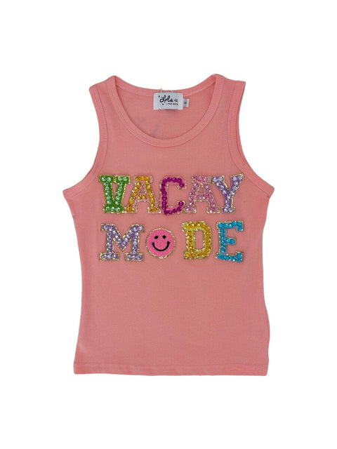 VACAY MODE CRYSTAL TANK - PINK