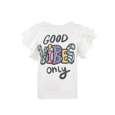 GOOD VIBES ONLY RUFFLE TEE