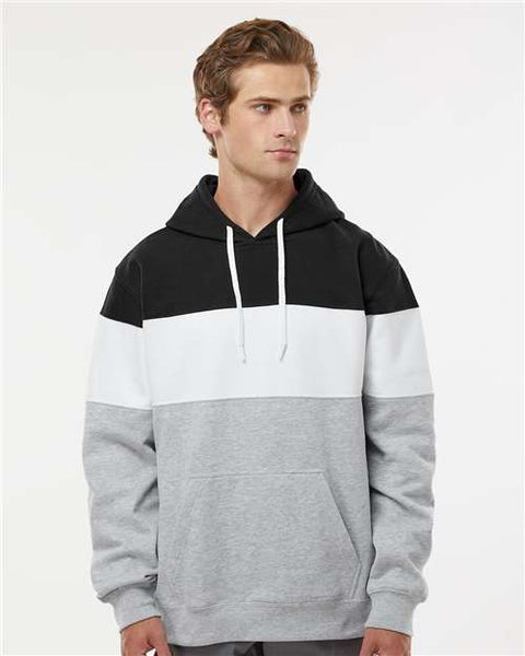 VARSITY FLEECE COLORBLOCK CUSTOMIZABLE HOODED SWEATSHIRT