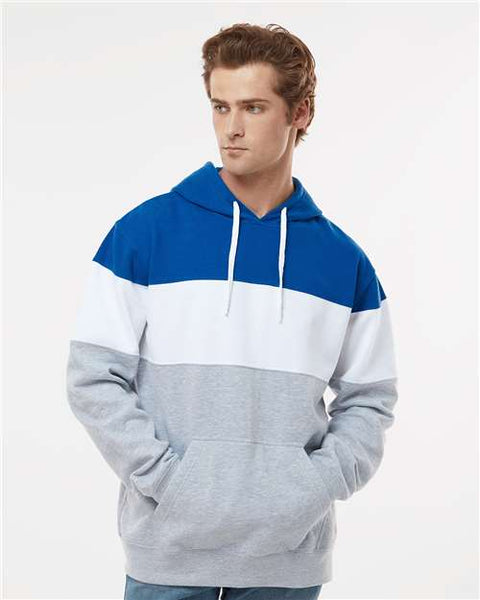 VARSITY FLEECE COLORBLOCK CUSTOMIZABLE HOODED SWEATSHIRT