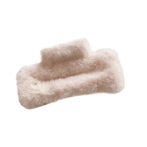 FURRY FUZZY LARGE HAIR CLAW CLIPS