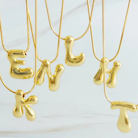 BALLOON INITIAL LETTER NECKLACES