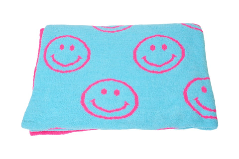 SMILEY & LIGHTNING PLUSH THROW BLANKETS