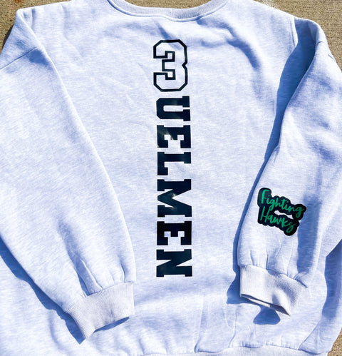 OVERSIZED NUMBER WITH PERSONALIZED BACK