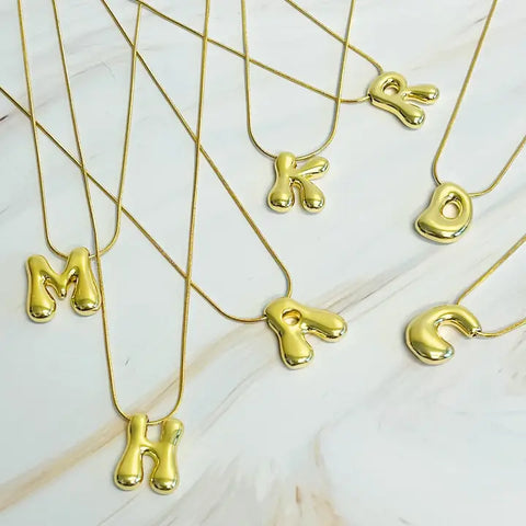 BALLOON INITIAL LETTER NECKLACES