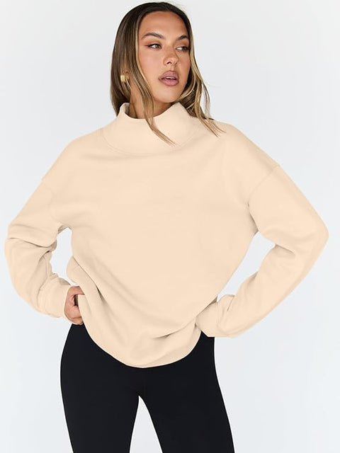 CUSTOMIZABLE MOCK TURTLENECK SWEATSHIRT