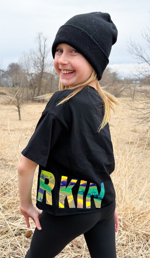 YOUTH HIP WRAP CROP TEE - CUSTOMIZABLE