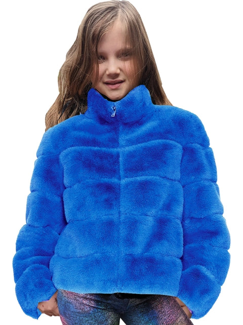 TEDDY PUFFER JACKET - ELECTRIC BLUE