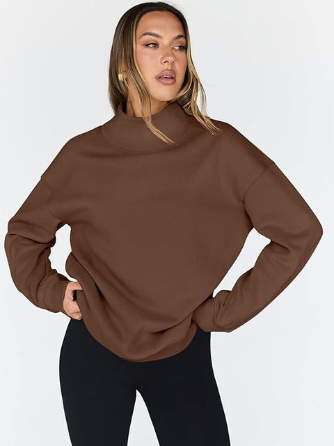 CUSTOMIZABLE MOCK TURTLENECK SWEATSHIRT