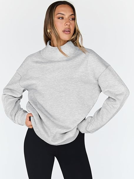CUSTOMIZABLE MOCK TURTLENECK SWEATSHIRT