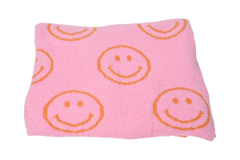 SMILEY & LIGHTNING PLUSH THROW BLANKETS