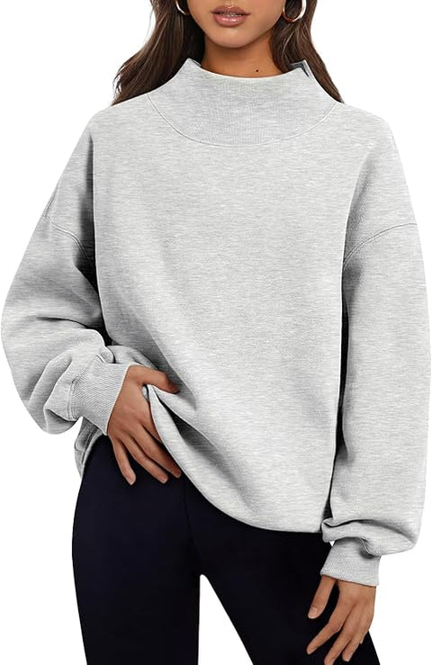 CUSTOMIZABLE MOCK TURTLENECK SWEATSHIRT