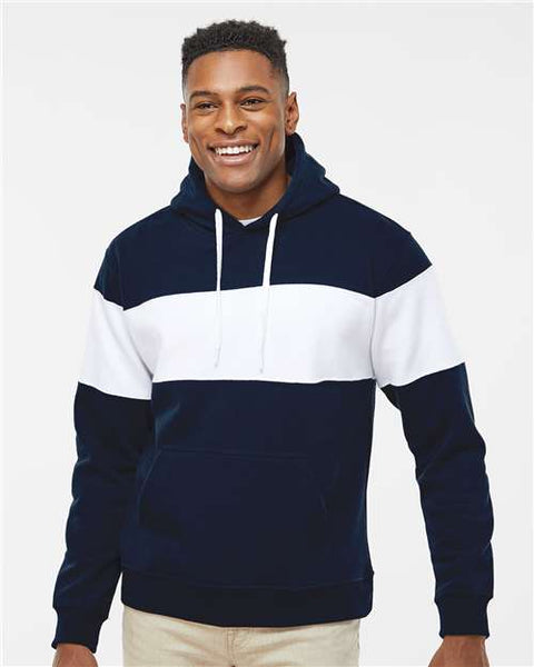 VARSITY FLEECE COLORBLOCK CUSTOMIZABLE HOODED SWEATSHIRT