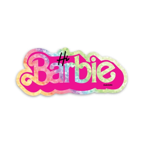 HI BARBIE STICKER