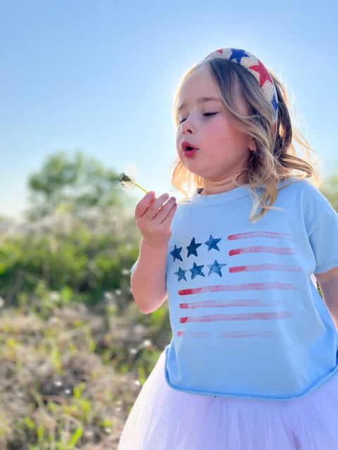 FLAG BOXY CROP TEE