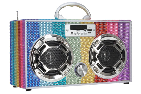 RAINBOW BLING BOOMBOX