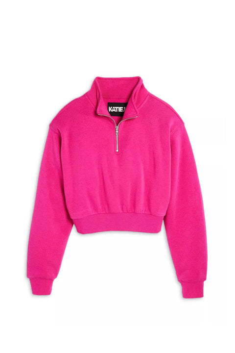 DYLAN 3/4 SWEATSHIRT - SHOCKING PINK