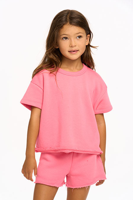 ZUMA COTTON TERRY SHORT SLEEVE PULLOVER