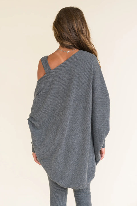 HACCI RIB BATWING CARDI