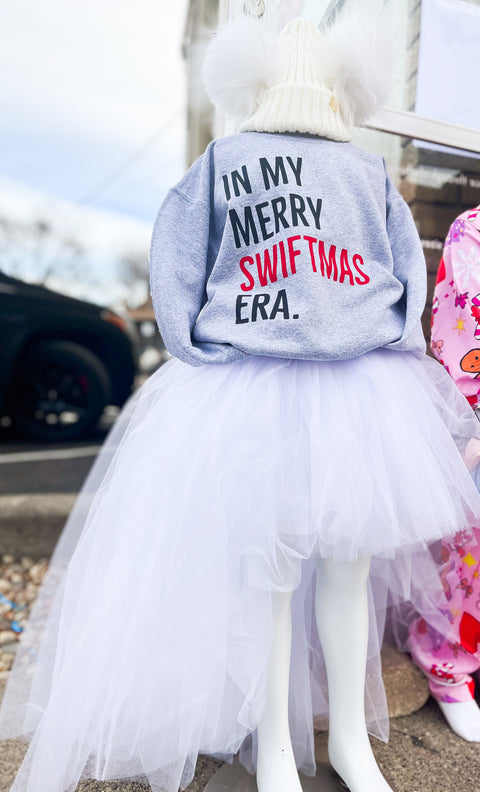 IN MY MERRY SWIFTMAS ERA CREWNECK - GREY