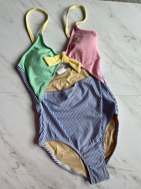 MULTI COLOR SEERSUCKER MONOKINI ONE PIECE