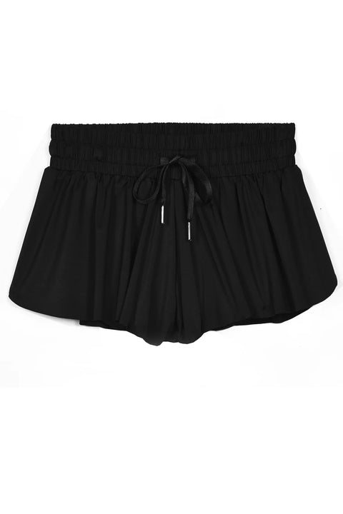 BLACK FARRAH SHORTS