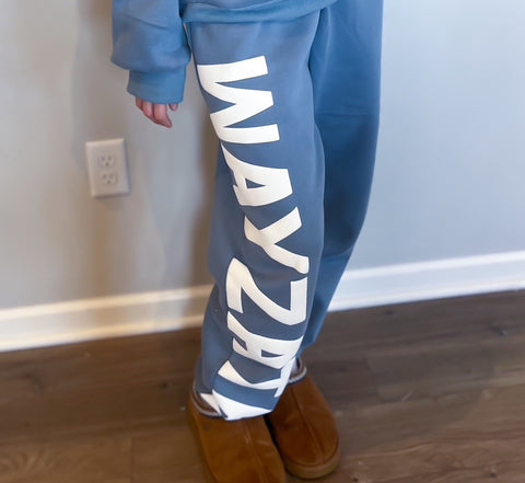 CUSTOMIZED BLOCK PRINT JOGGER SWEATPANTS