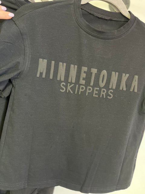 OVERSIZED MINNETONKA TEE- BLACK GIRLS